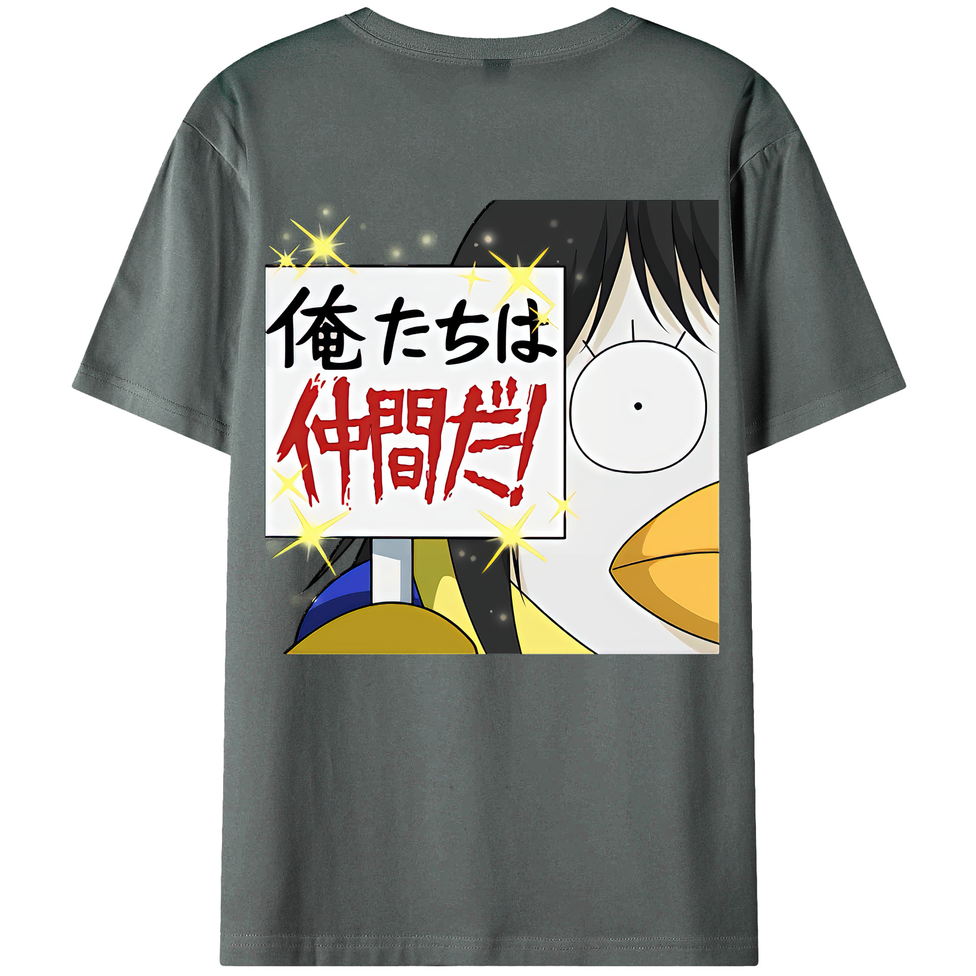（画像用） ぎんたま 坂田銀時（さかたぎんとき） 神楽 志村新八（しむら しんぱち） GINTAMA Sakata Gintoki Kagura Shimura Shinpachi 綿100％ メンズ半袖Tシャツ（バックプリント） 通気性